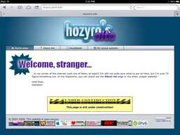 Screenshot of the home page being displayed on
                iOS 6