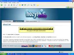 Screenshot of this site being displayed in 
                     Internet Explorer 6 on Windows XP